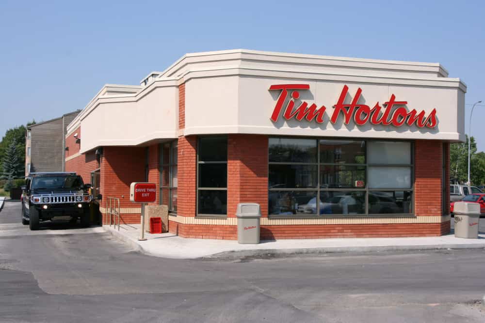 tim hortons, one of the largest and most famous coffee chains in the world