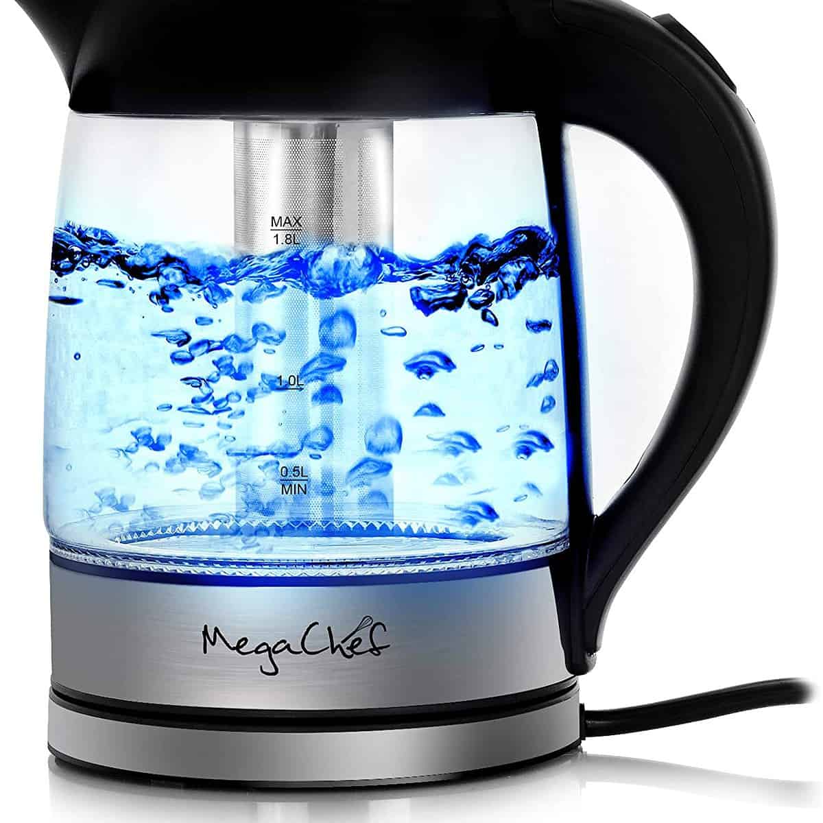 Megachef Electric Stainless Steel Light Up Tea Kettle