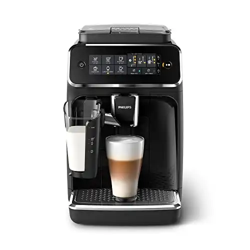 PHILIPS 3200 Series Fully Automatic Espresso Machine w/ LatteGo, Black, EP3241/54