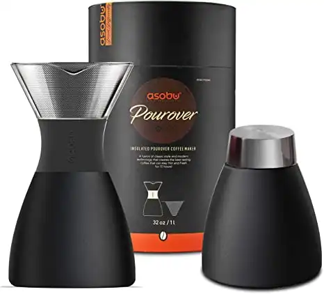 Asobu Black Insulated Pour Over Coffee Maker